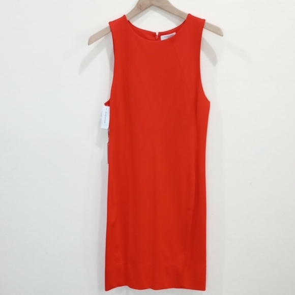 Aritzia Babaton Miguel Dress In Flame Scarlet Color, Size 10 - New! - Picture 3 of 13